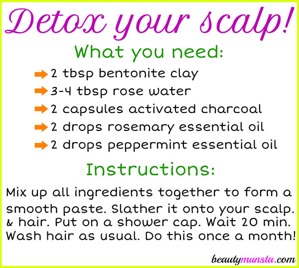 DIY activated charcoal scalp treatment to detox your scalp & hair!