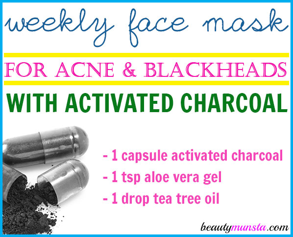 DIY activated charcoal face mask for blackheads, acne & more. Do this mask weekly!