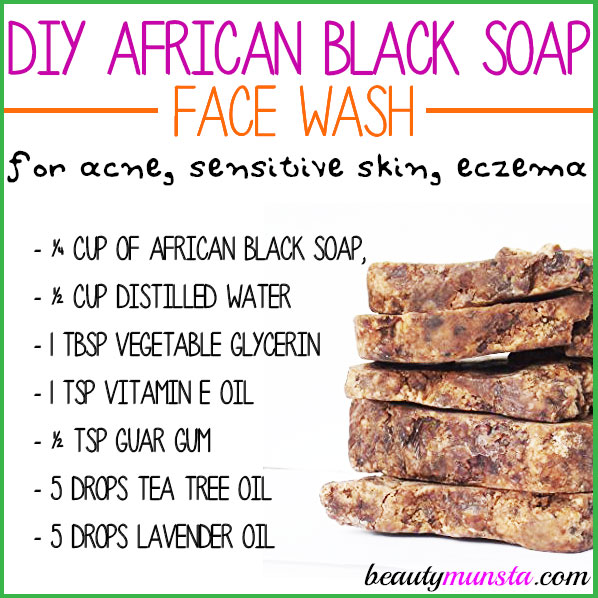 Try your hand at DIY African black soap face wash! It’s good for sensitive and acne prone skin types! 