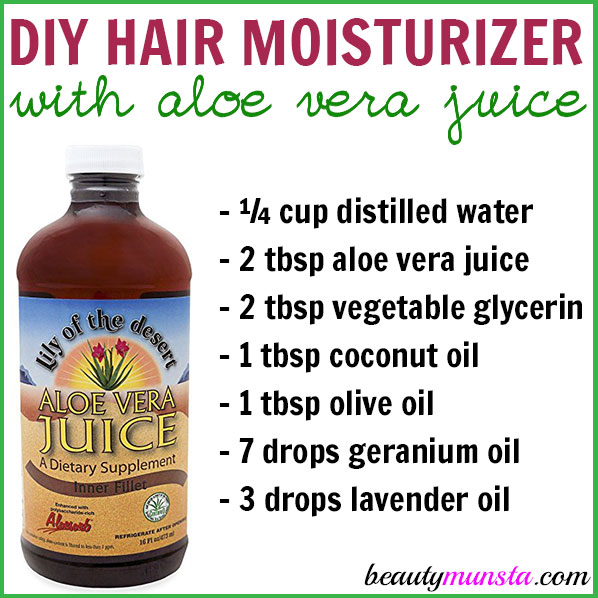 DIY Aloe Vera Juice Hair Moisturizer for Hydrated & Silky ...