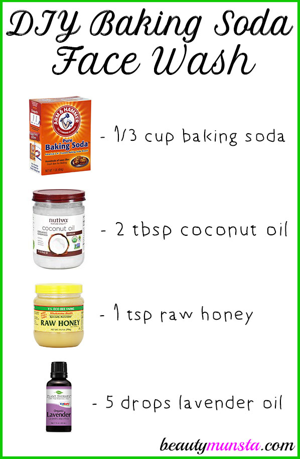 Make a DIY baking soda face wash for clear smooth skin!