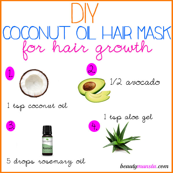 DIY Coconut Oil Hair Mask for Hair Growth & More - beautymunsta - free  natural beauty hacks and more!