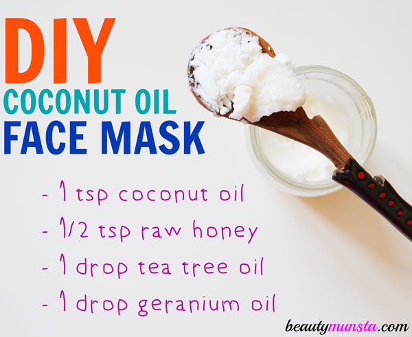 Homemade face mask coconut oil