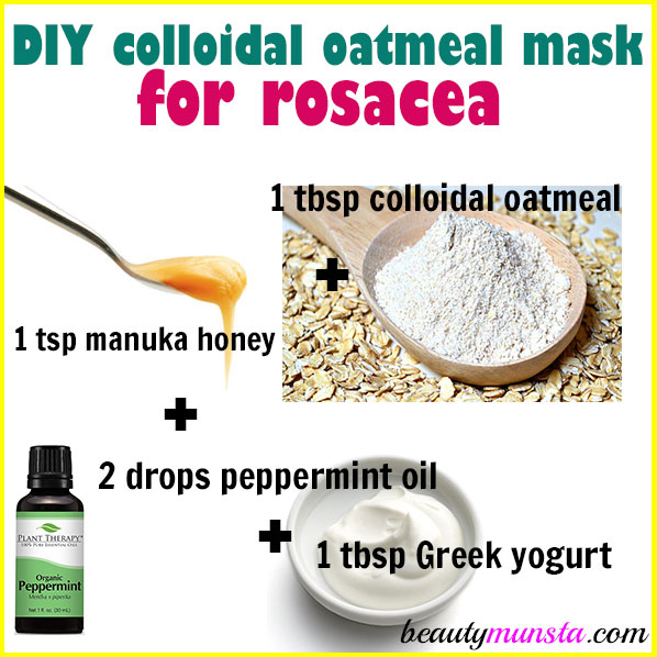 Soothe red hot and irritated facial skin using this DIY colloidal oatmeal face mask! 