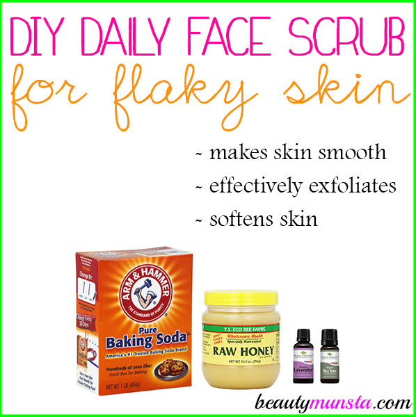 Make this incredibly easy DIY face scrub for flaky skin and experience it amazing exfoliating and skin smoothing effects! 