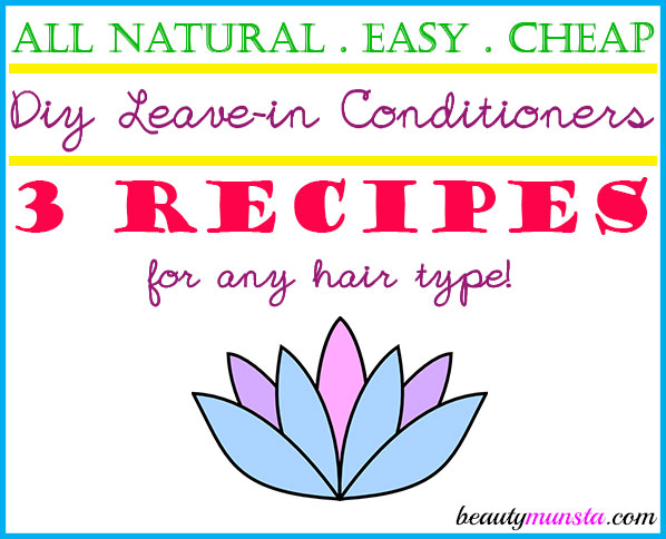 Find 3 DIY leave-in conditioner recipes for all hair types in this post!