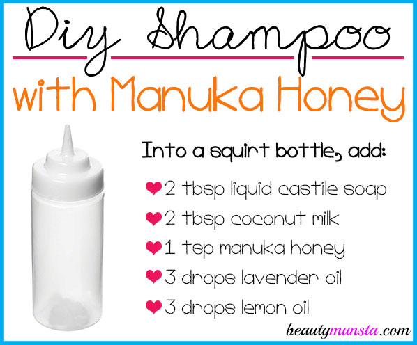 Make your own DIY manuka honey shampoo for a healthy scalp and beautiful locks!