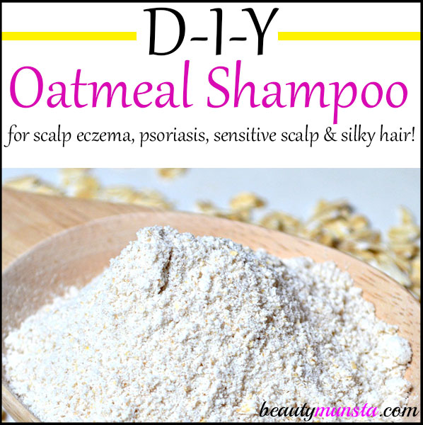 Make your very own DIY oatmeal shampoo to soothe scalp eczema, psoriasis or a sensitive scalp! If you’re looking for a natural non-soapy shampoo recipe, then you’ll love this one! 