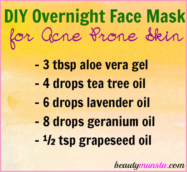 Try this DIY overnight face mask for acne prone skin to help reduce stubborn zits and freshen your face! 