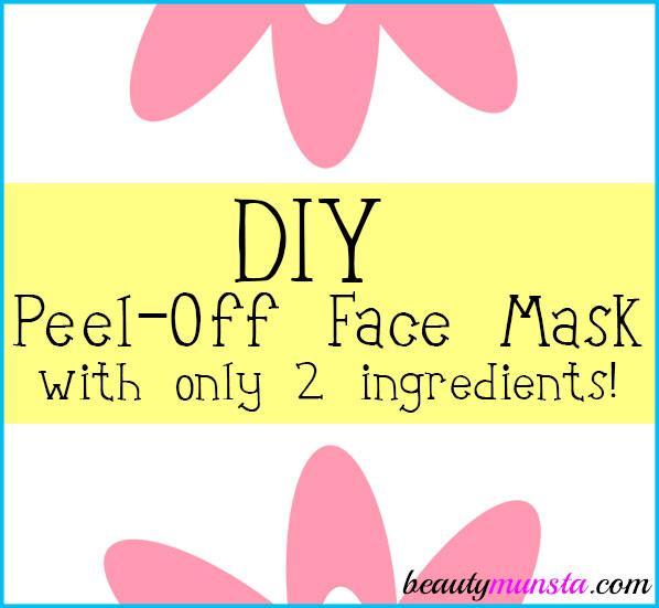 Whip up your own DIY 2-ingredient peel off face mask in less than 2 minutes ;)! 