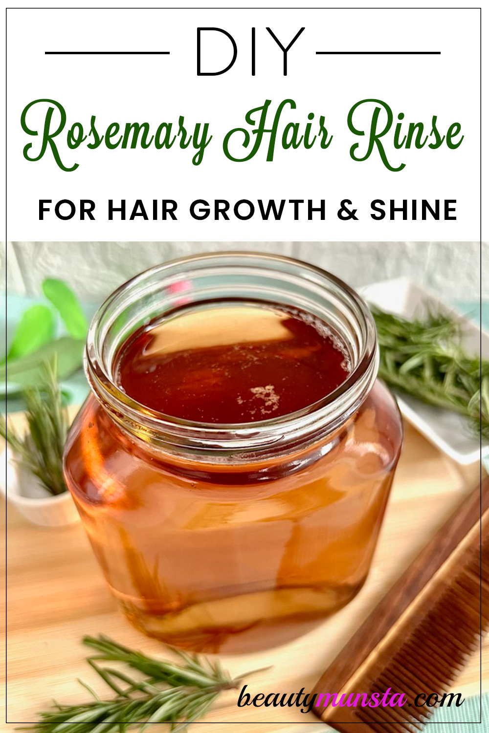 Suffer from thinning hair, premature graying and itchy scalp issues? Try using this herbal DIY rosemary hair rinse for hair growth & more!
