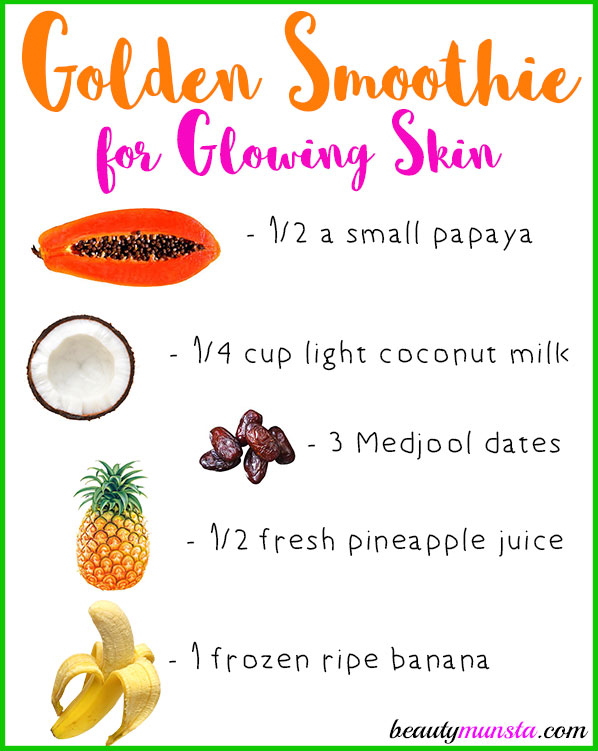 Recipe for papaya smoothie for glowing skin