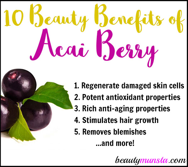 Beauty Benefits of Acai Berry for Skin, Hair and More - beautymunsta - free  natural beauty hacks and more!