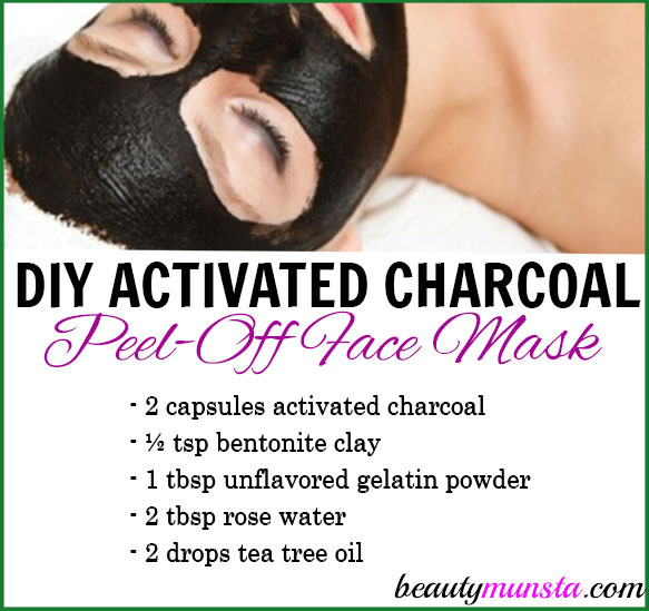 Homemade peel off charcoal mask