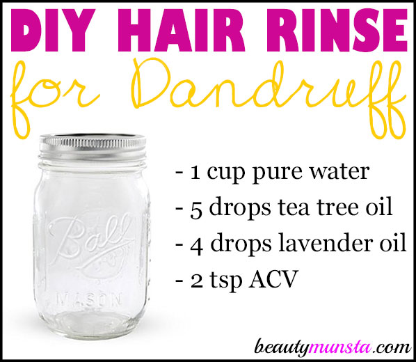 Is a flaky scalp making you self conscious and giving your head an itchy time? Try this effective DIY hair rinse for dandruff! 