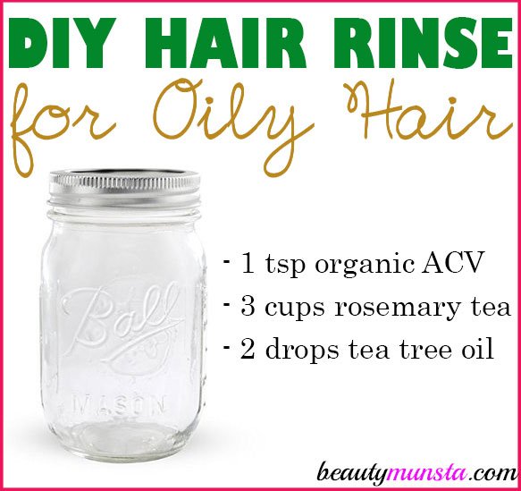 Tired of flat greasy locks? It’s time to make yourself this homemade hair rinse for oily hair!  