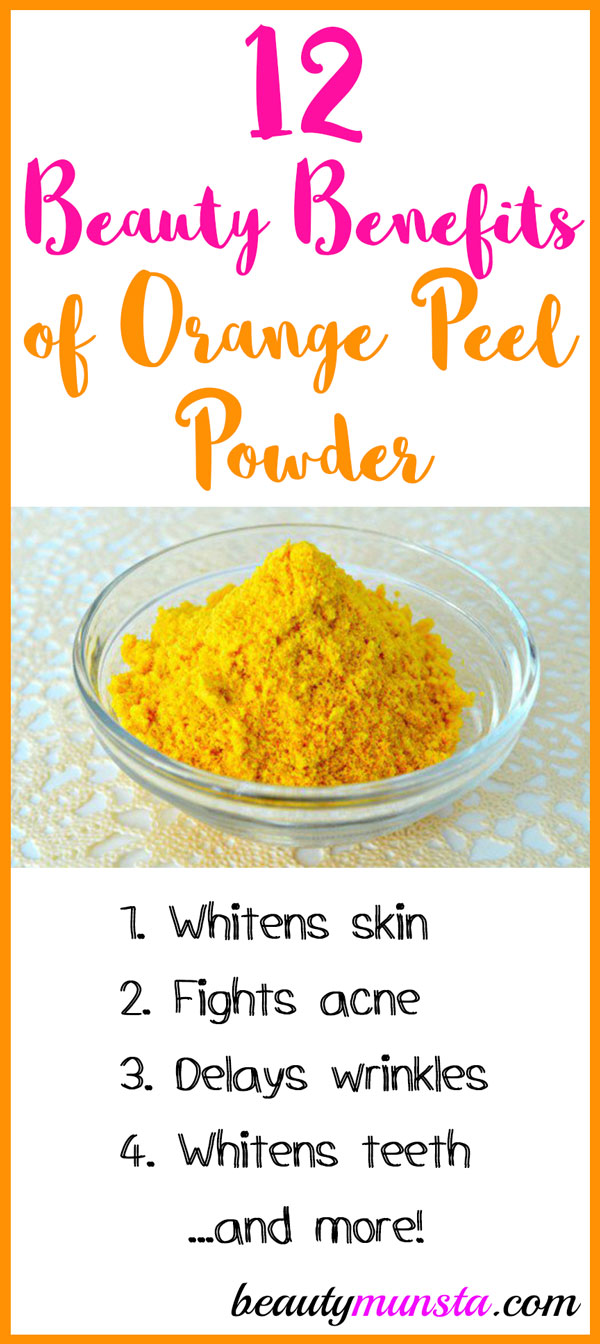 Orange peels have a lot to offer in the natural beauty world! Check out the top 12 beauty benefits of orange peel powder in this post! 