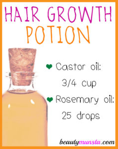 Hair Growth Potion with Castor Oil & Rosemary Oil – Natural Remedy for Thinning Hair