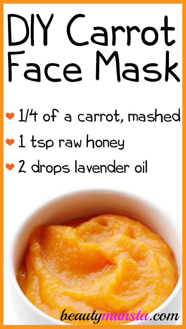 Give this DIY carrot face mask a go! Especially if you want bright skin! ~