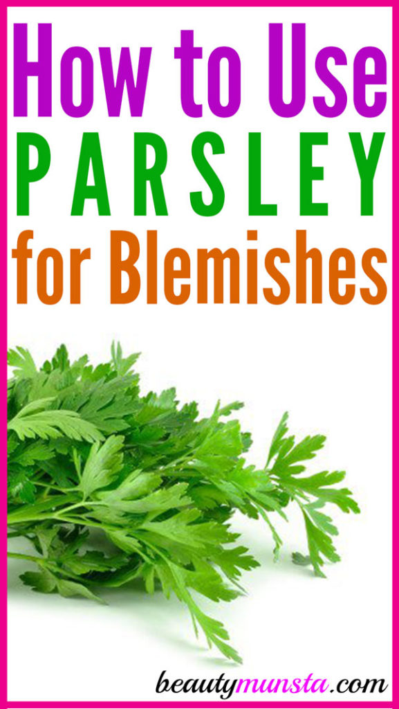 DIY Parsley Face Mask for Blemishes beautymunsta free natural