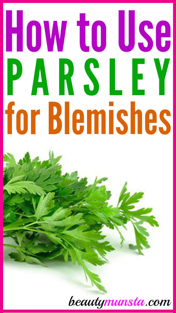 You may not believe it but you can actually use a DIY parsley face mask for blemishes, dark spots, dark circles and skin lightening! 