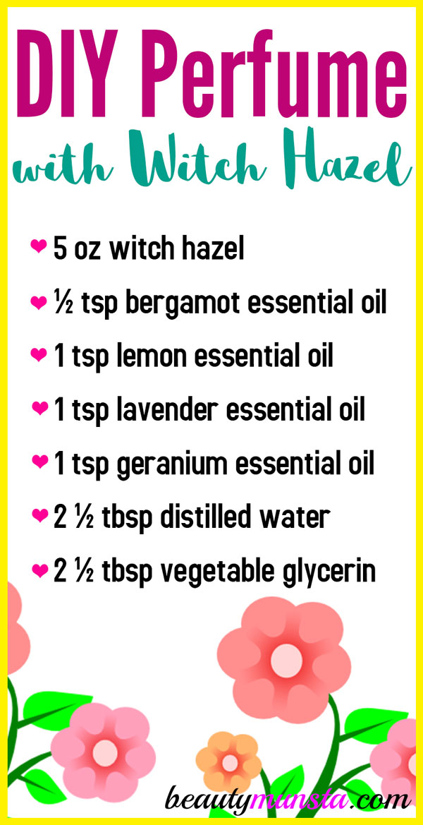 Do you want to know how to make perfume with witch hazel? Read on! It’s very easy!