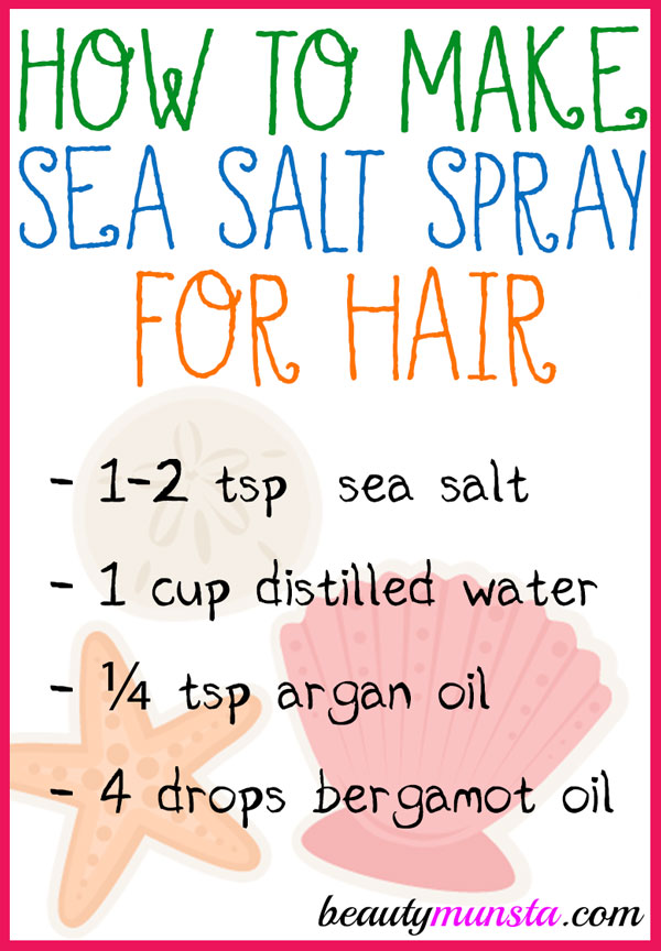 Get beach waves by learning how to make sea salt spray for hair! 