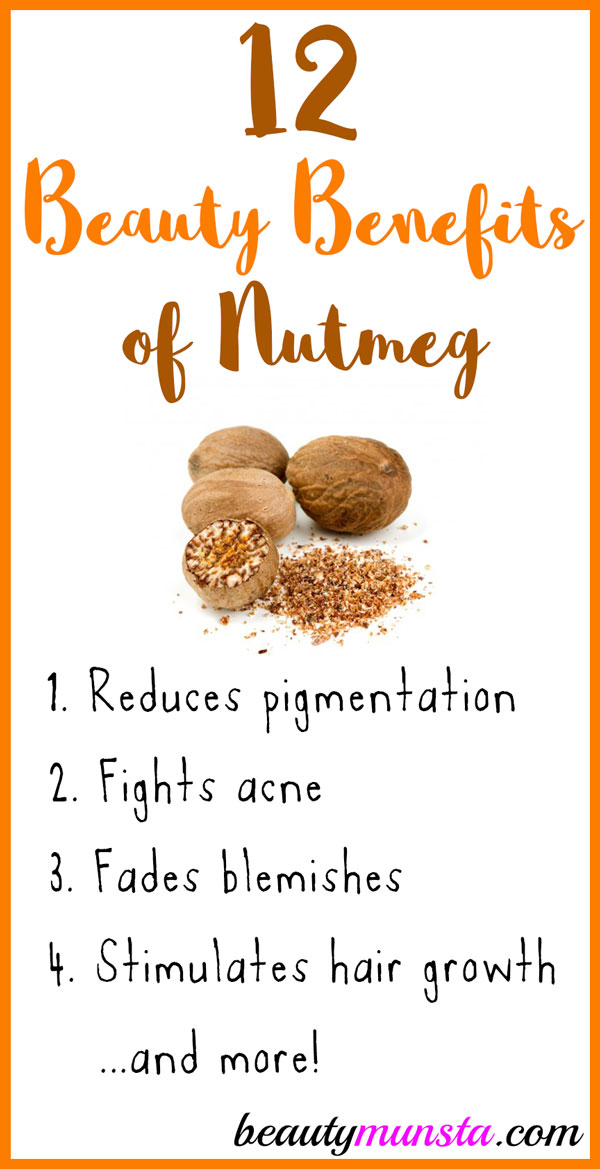 Are you interested in the beauty benefits of nutmeg for your skin and hair?! Check them out below! 