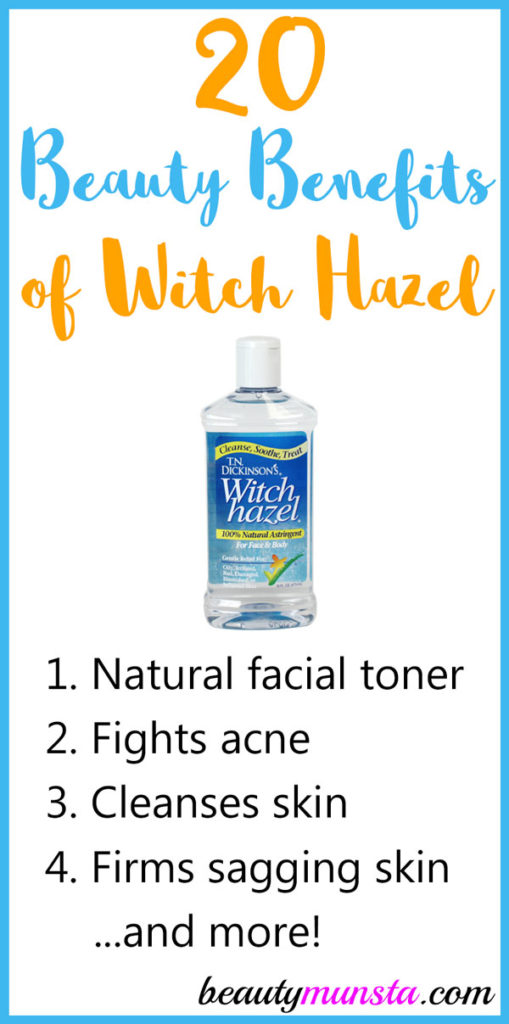 Guys, get ready to learn 20 exciting beauty benefits of witch hazel for skin, hair & more! 