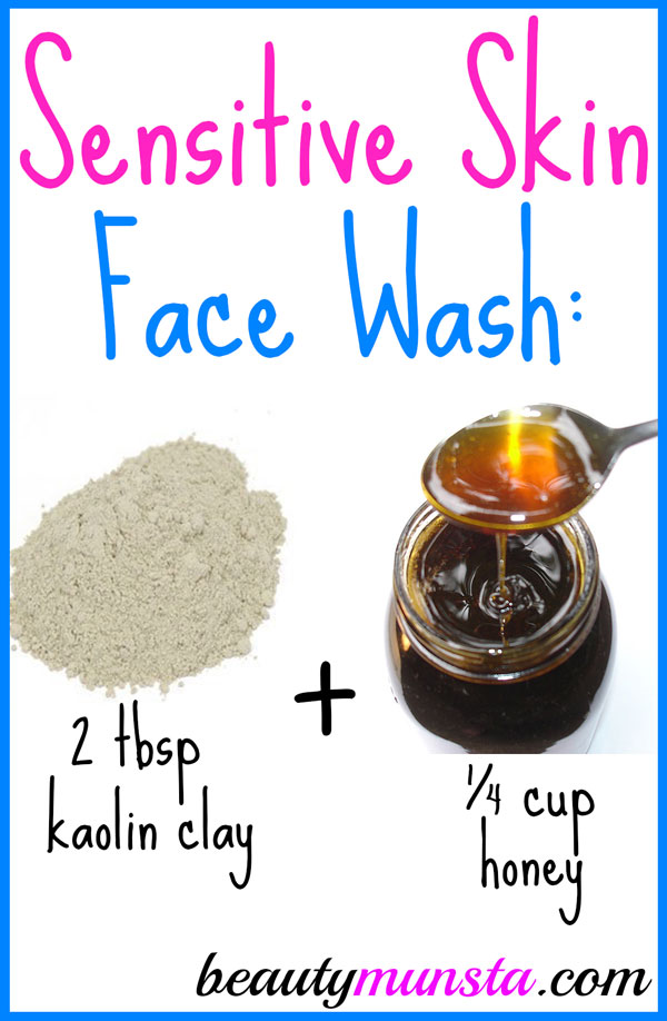 Make a gentle but effective clay and honey face wash for sensitive skin!