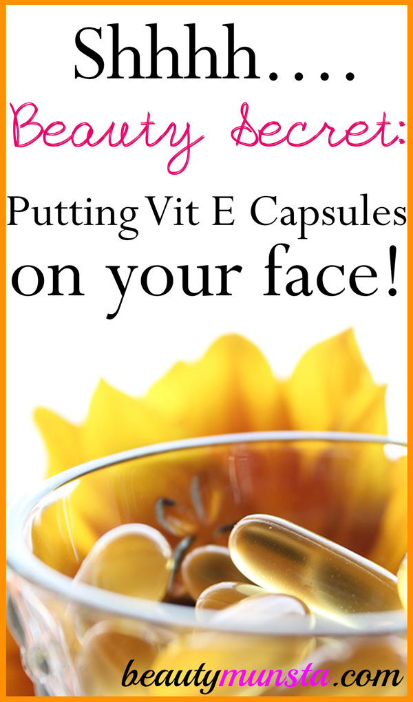 Step by step guide on how to apply vitamin E capsules for skin. 