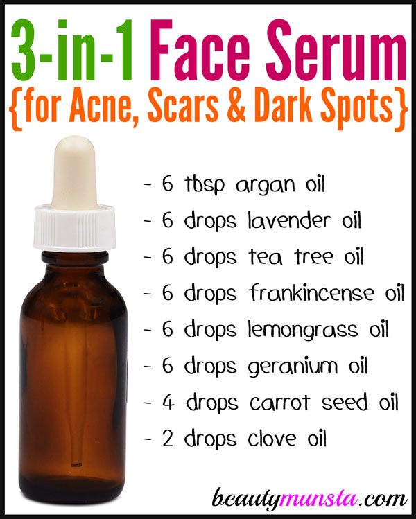 Make your own 3-in-1 DIY face serum for acne, scars & dark spots!