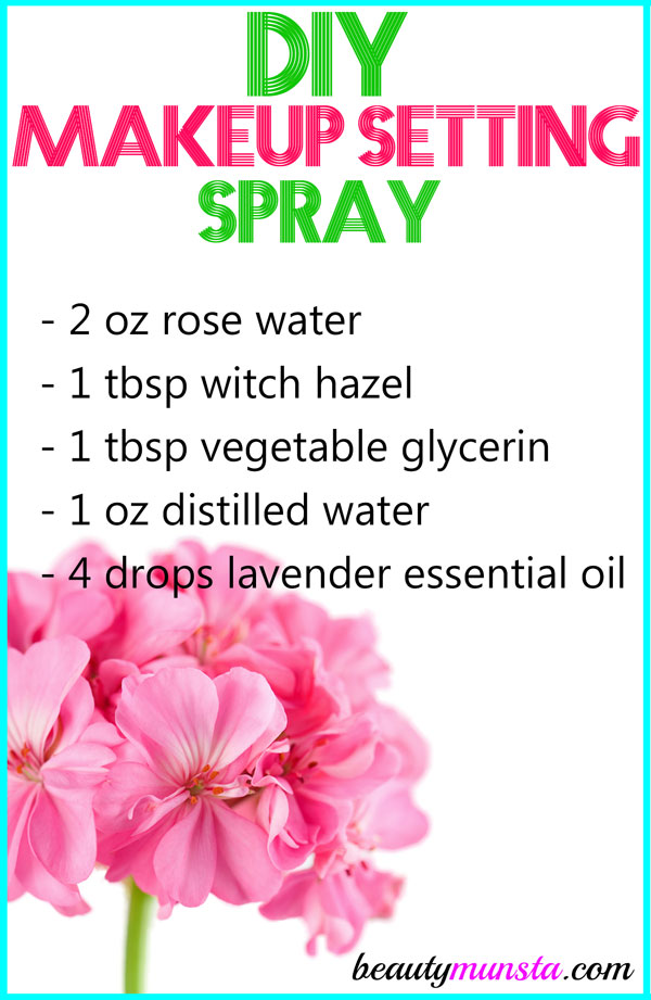 Guys, you gotta learn how to make your own DIY makeup setting spray with witch hazel! 