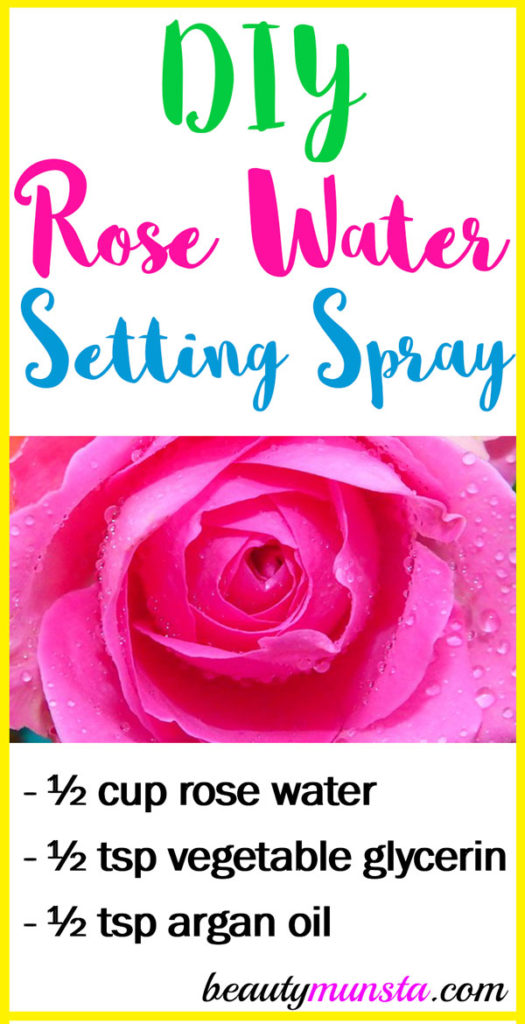 Make this lovely smelling DIY rose water setting spray at home! 