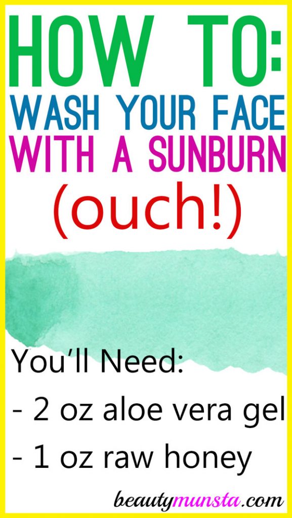 Learn how to wash your face with a sunburn safely and also promote quick healing!