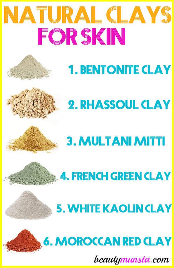 Discover the 6 natural clays for skin and use any of them for amazing skin and overall beauty!