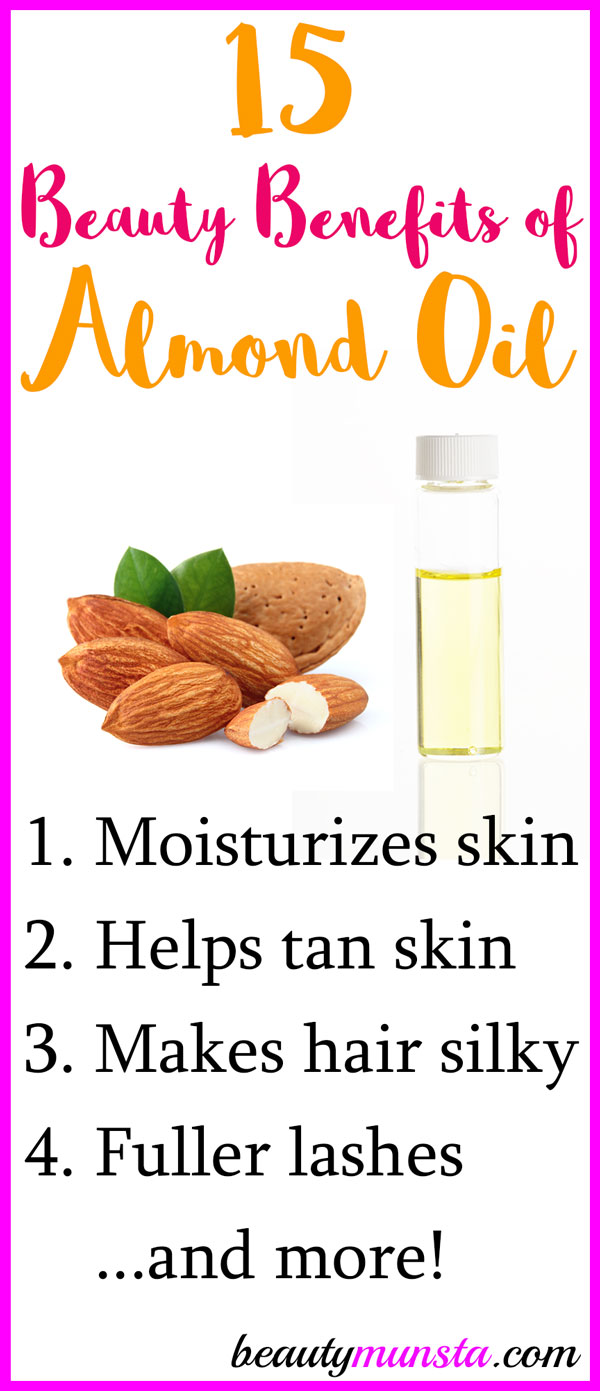 15 Remarkable Beauty Benefits of Sweet Almond Oil beautymunsta free