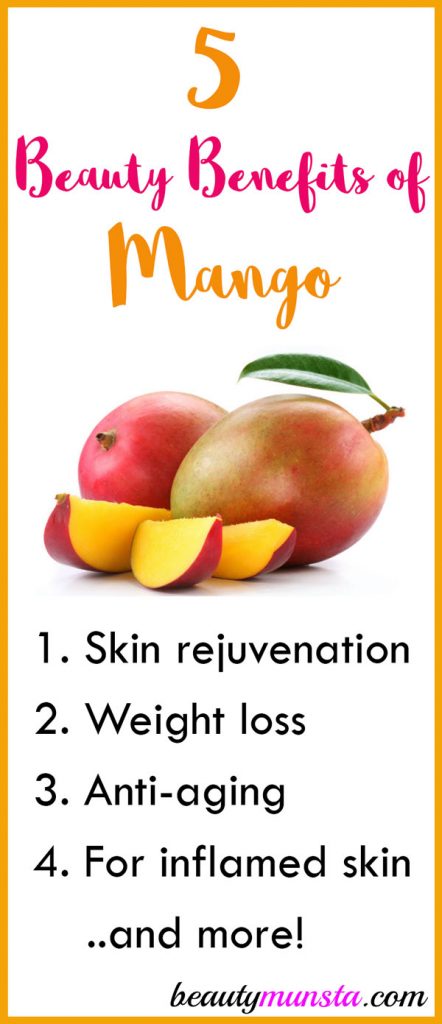 Find out 5 beauty benefits of mango! You can use it internally and externally for a prettier you! 