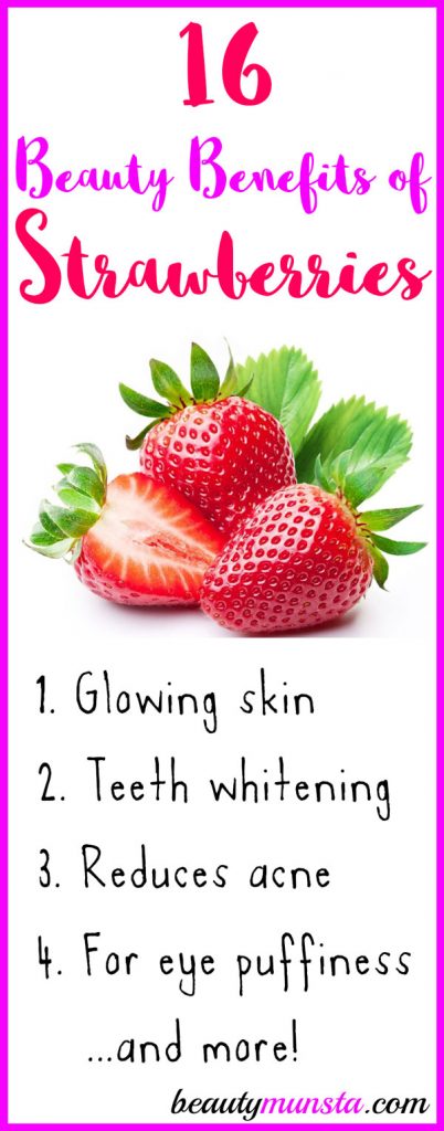 Is your favorite fruit strawberry?! Then you’ll be stunned to discover 16 beauty benefits of strawberry for skin, hair & more! 