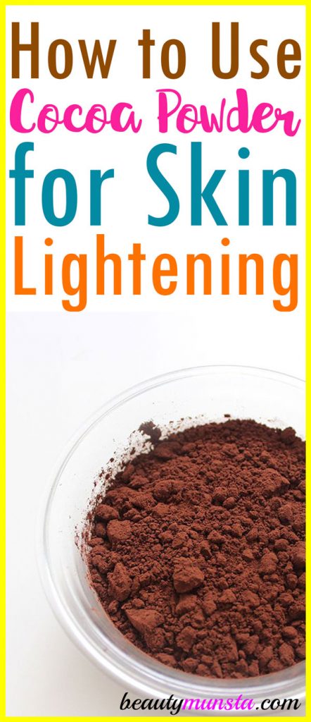 Can you use cocoa powder for skin lightening and does it work?! 