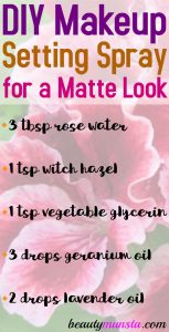 DIY Mattifying Spray