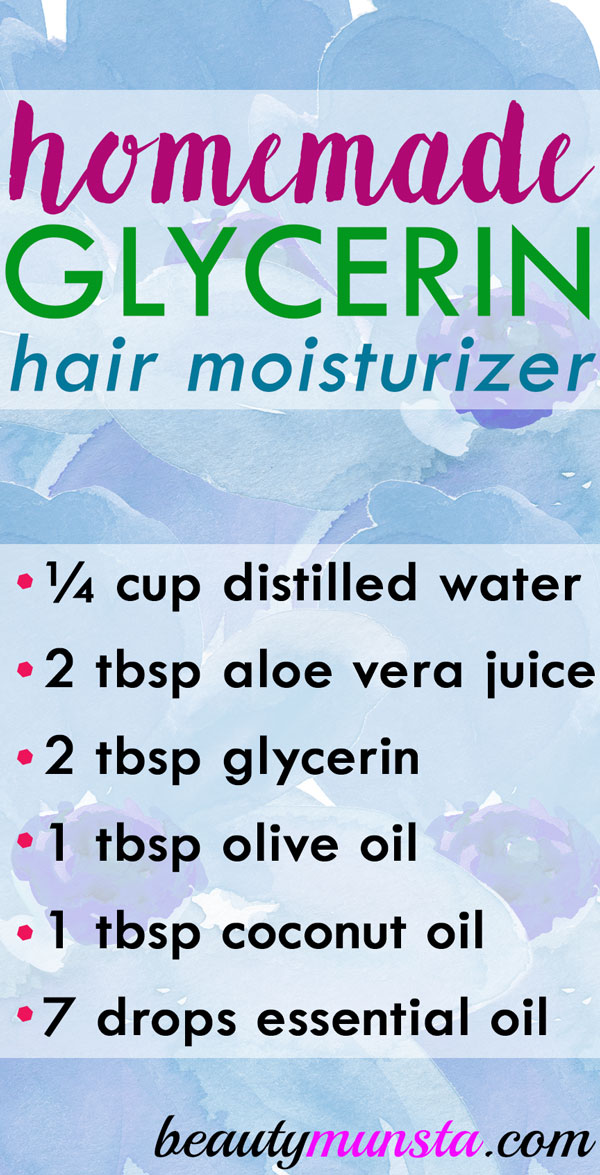 Use this homemade glycerin hair moisturizer for hydrated and healthy locks!