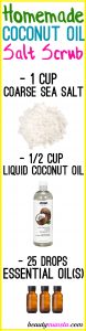 Homemade Salt Scrub with Coconut Oil