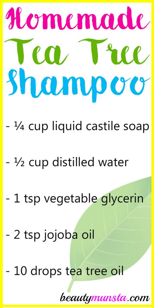 Bust scalp acne, dandruff, itchy scalp, etc with this homemade tea tree oil shampoo! 