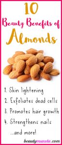 10 Brilliant Beauty Benefits of Almonds for Skin, Hair & Nails