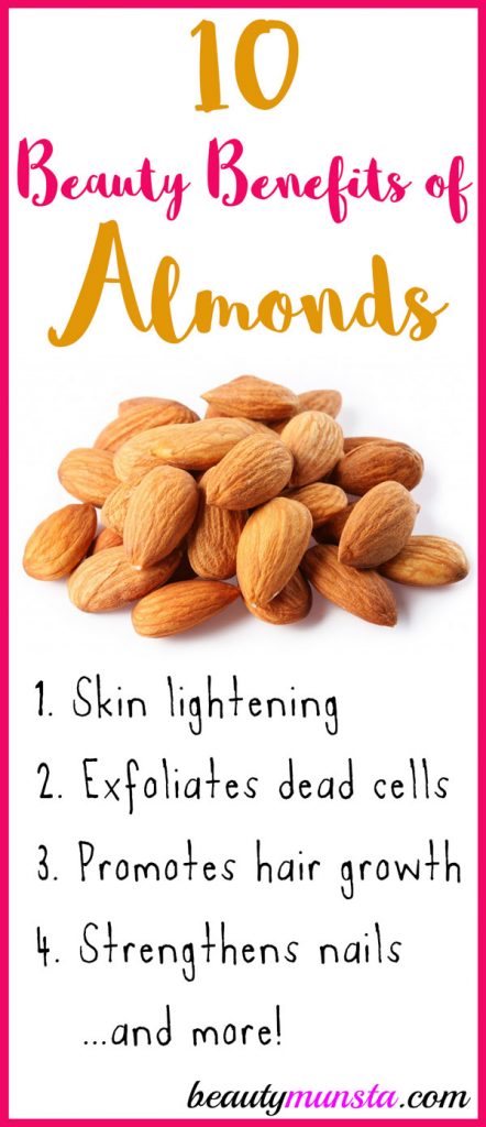 Do you love munching on almonds? Then you’ll be more than happy to read these 10 beauty benefits of almonds for your skin, hair & more! 