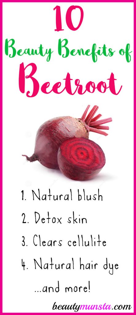 Below are 10 spectacular beauty benefits of beetroot for your skin and hair!