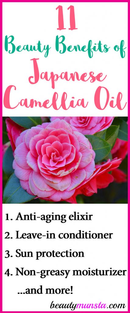 Explore the captivating beauty benefits of camellia oil, a carrier oil with heavenly uses for your skin, hair and more!