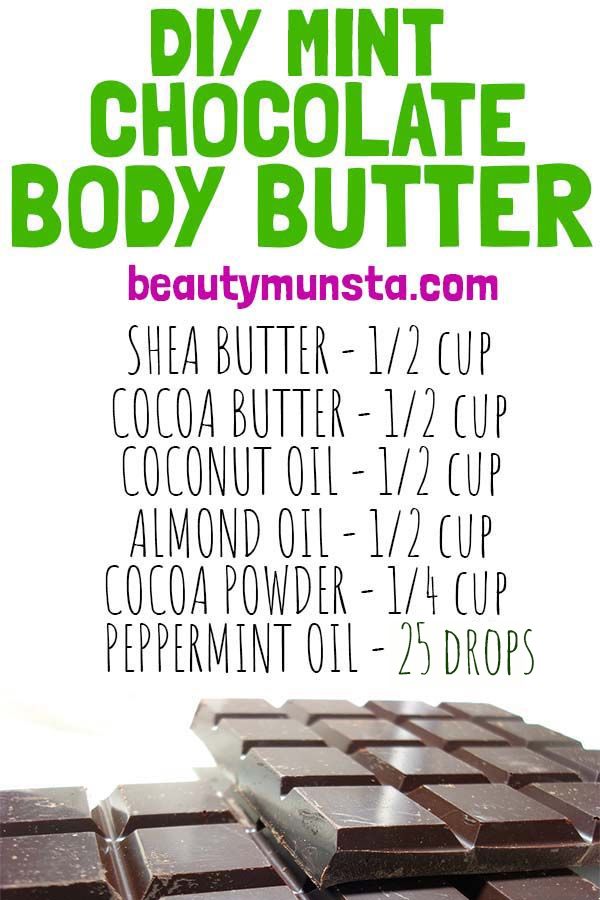 Learn how to make a scrumptious DIY mint chocolate body butter! 