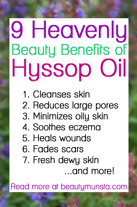 beauty benefits of hyssop oil